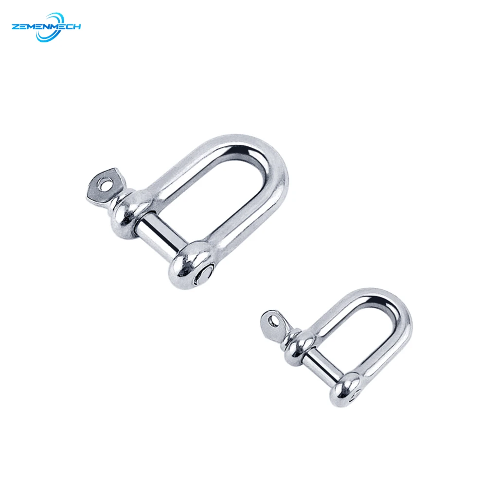 

Marine Hardware 316Stainless Steel Staples Carabiner D Bow Shackle Clasp For Key Ring Keychain Hook Screw Joint Connector Buckle