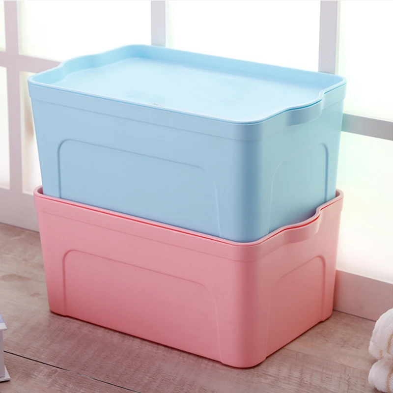 

Plastic Storage Box With Lid Bathroom Cosmetics Sorting Basket For Home Supplies Storage Box Home Storage Organization