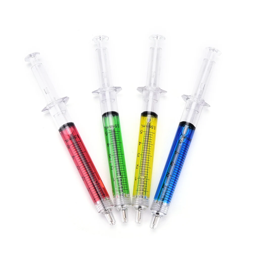 

10pcs/lot Plastic Syringe Pens Gifts For Teachers Papeleria Funny Kawaii Nurse Pen Kawaii School Supplies