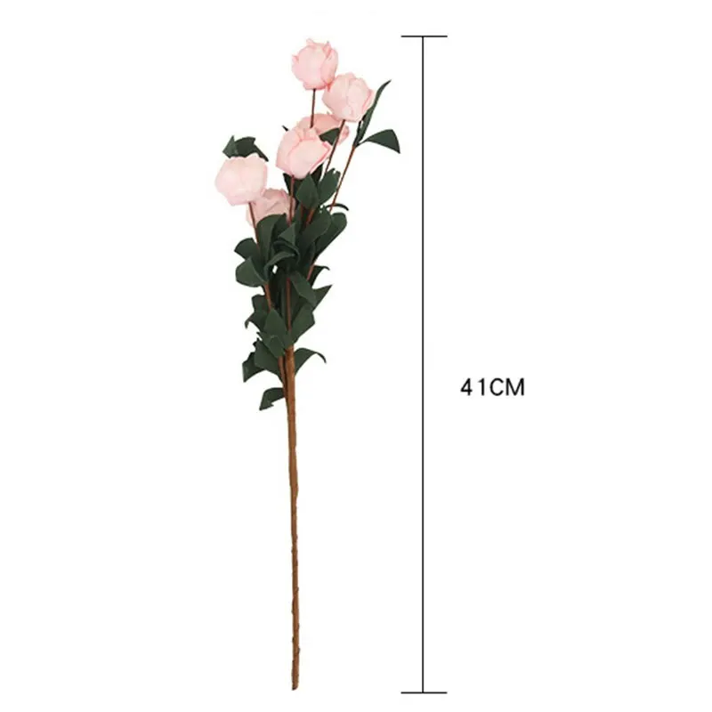 Искусственные цветы в виде букета роз 6 головок руке домашний декор