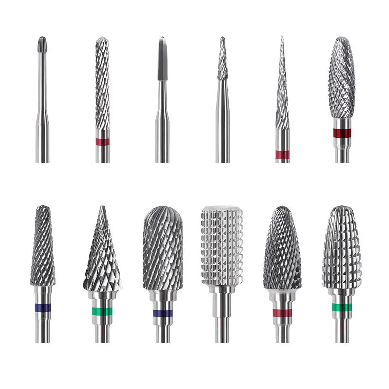 

20Types Tungsten Nail Drill Bits Pedicure Milling Cutter Grinding Head Sander Accessories Tool for Electric Cuticle Clean Rotary