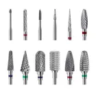 Вольфрамовые сверла для ногтей 20 типов, фреза для педикюра, Шлифовальная головка, аксессуары, инструмент для электрической кутикулы
