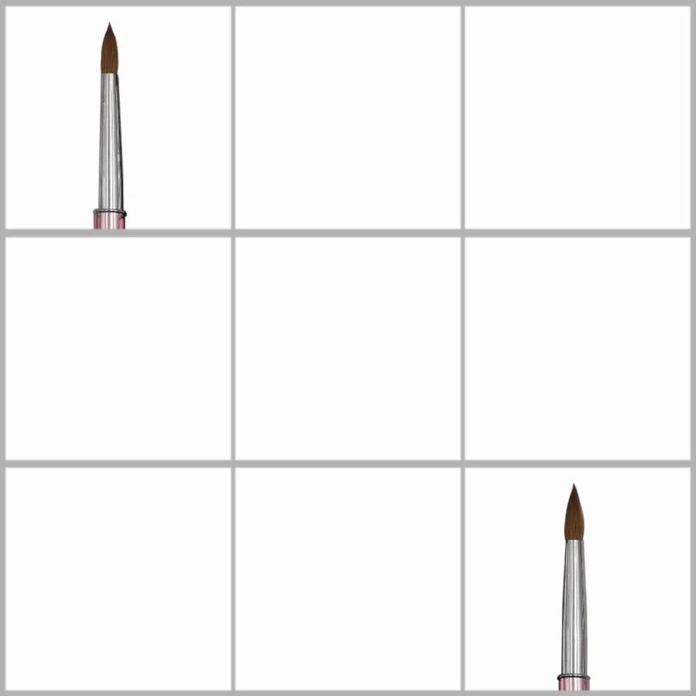 Колонок хвост волос розовая ручка съемная металлическая кисть для дизайна ногтей лак УФ-краска для рисования салон ногтей советы инструмент маникюр B065