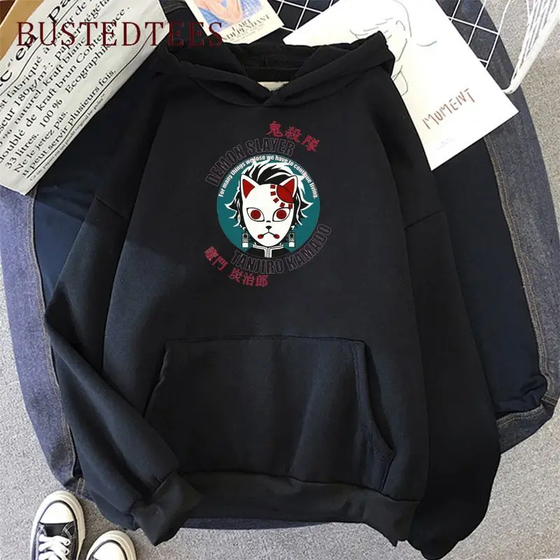 

Demon Slayer Kimetsu No Yaiba 2021 Autumn Winter Clothes Women's Sweatshirt Anime Kawaii Tanjiro Kamado Hip Hop Hoodies Pullover