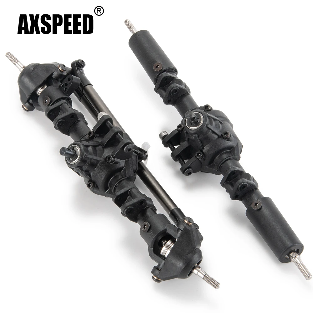 

AXSPEED 1:10 радиоуправляемые автомобильные запчасти, Высококачественная литой Передняя и задняя оси для радиоуправляемой 1:10 гусеничной осевой...