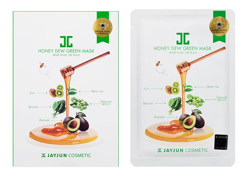 green mask 5pcs JAYJUN Cosmetic Honey dew mask Hydrating Moisturizing Mask Repair damaged skin Korea Facial mask - Цвет: green mask