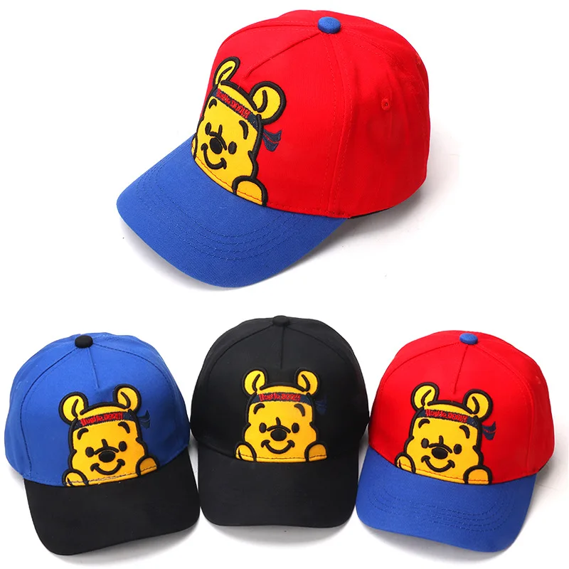 

Children Embroidery Baseball Caps Cartoon Winnie the Pooh Spring Baby Boys Girl Snapback Hip Hop Kids Breathable Adjustable Hats