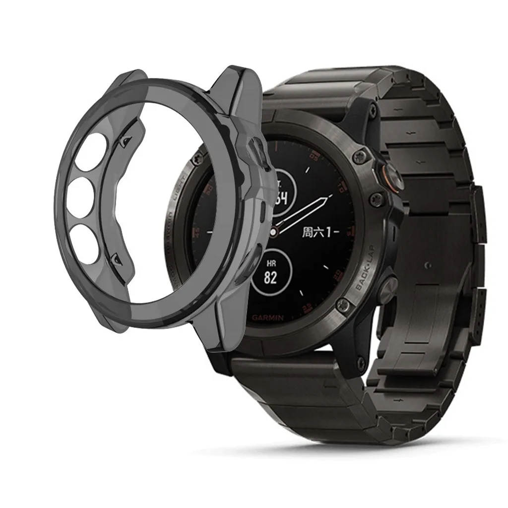 Мягкий ультратонкий прозрачный защитный чехол из ТПУ для Garmin Fenix 5/5