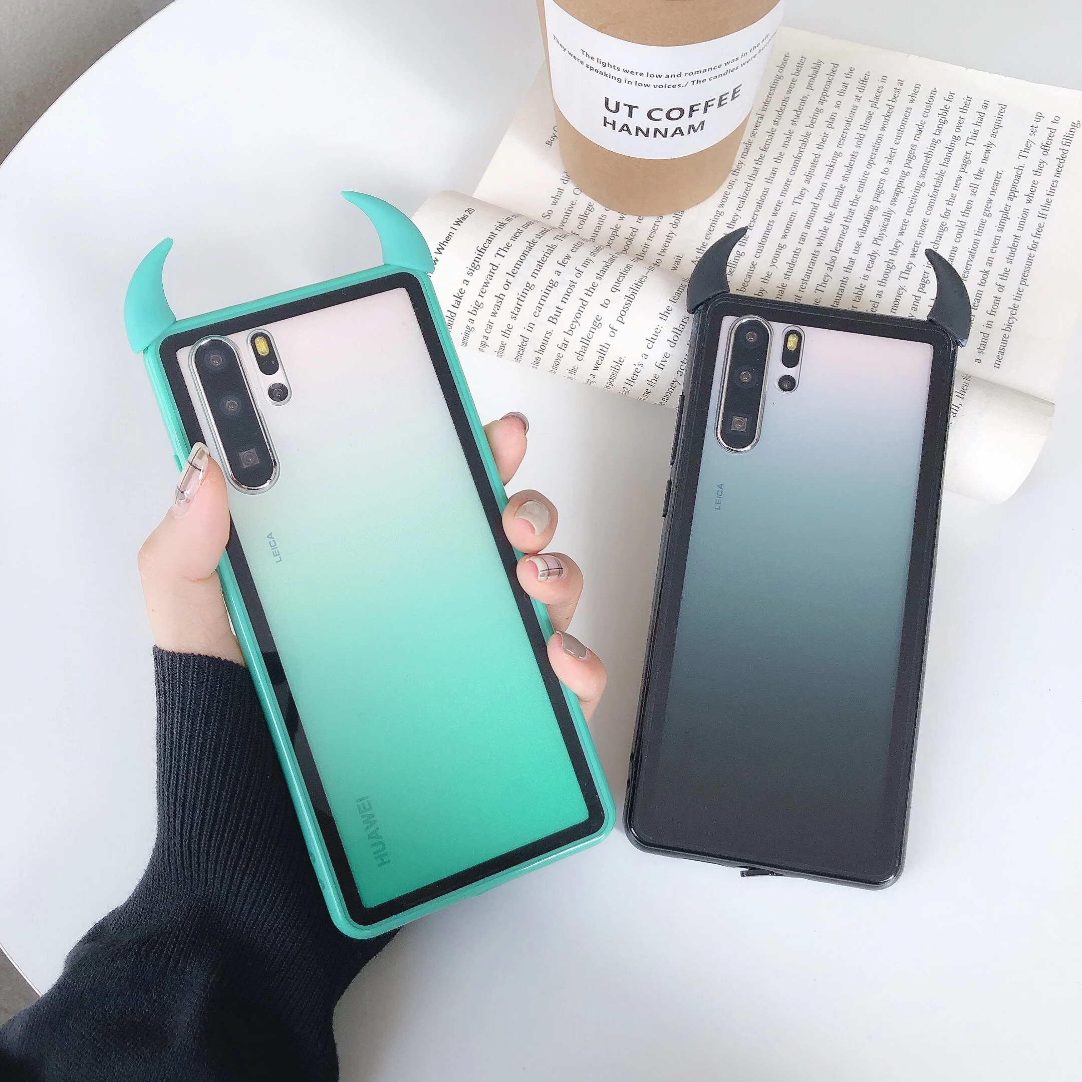 Акриловый 3D чехол для телефона Huawei P30 Pro Mate 30 9X градиентная задняя крышка Honor 8X 10i 9i