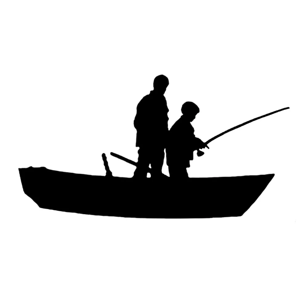 15 4 см * 8 2 Стайлинг автомобиля отец и сын Рыбалка Стикер Искусство современного