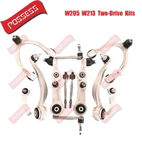 12 pieces front suspension control arm stabilizer link tie rod assemblies kits for mercedes benz c class w205 e w213 two drive