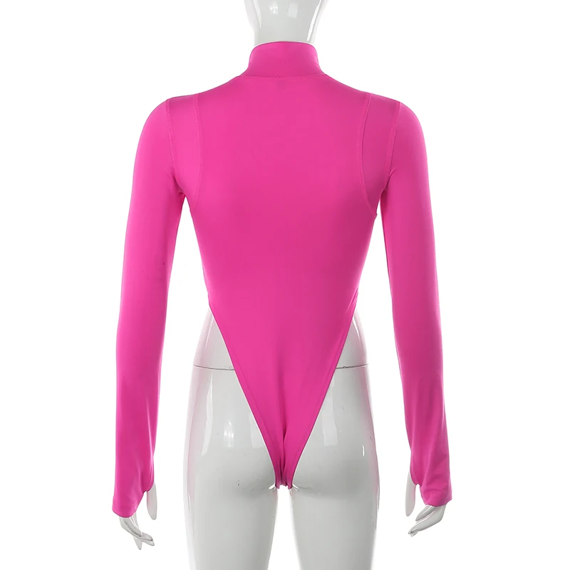 

Weekeep Women Letter Print Long Sleeve Bodysuit Sexy High Waist Streetwear Bodysuits Women Spring Autumn Romper Bodysuit 2019