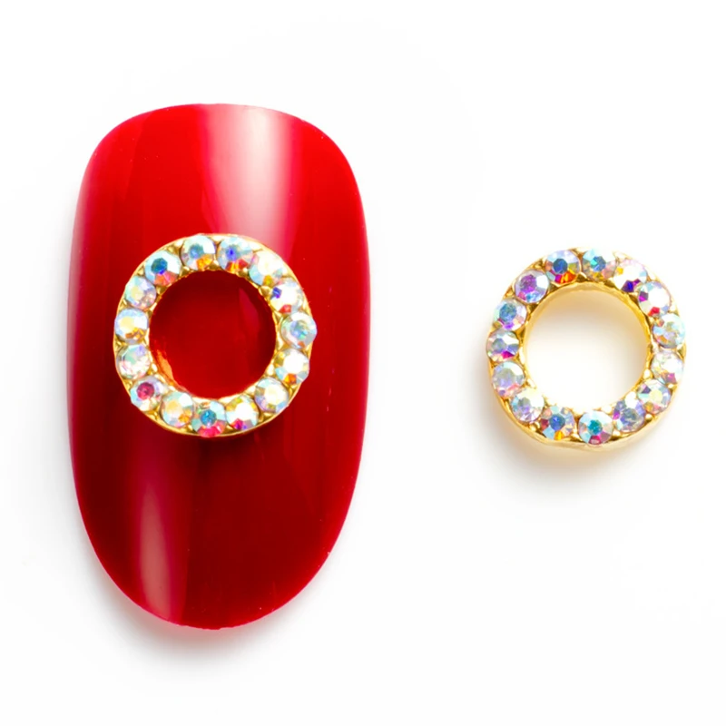 

5Pieces / Bag New 3D Nail Art Decoration Metal Fancy Style With Bling Crysta Nail Accessory DIY Charm Nail