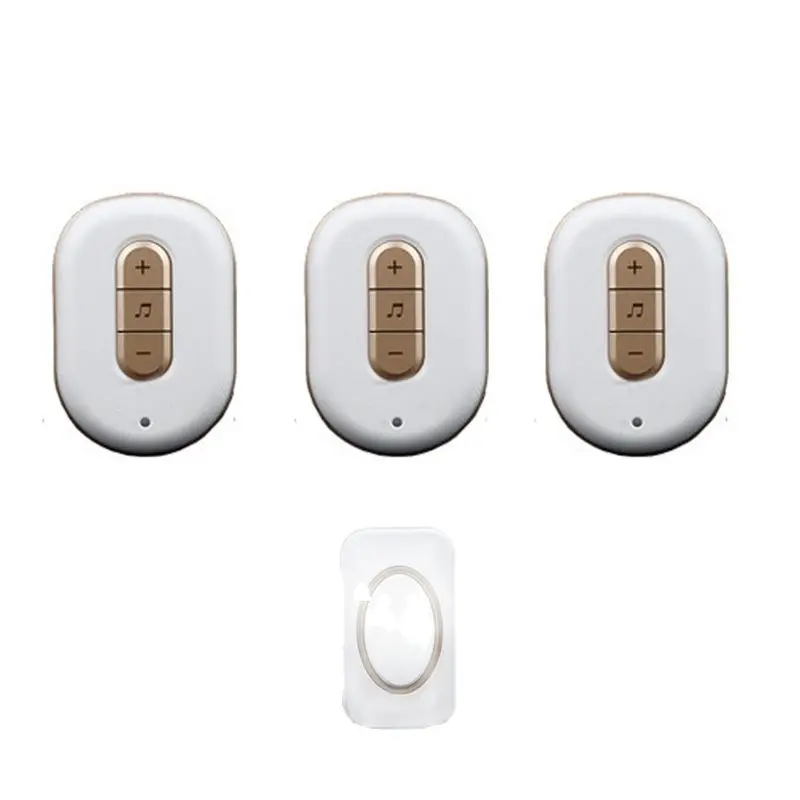 

5 Wall Penetrate Music Ring 3 Receivers Wireless Doorbell Waterproof Cordless Door Bell Chime 280 Meter Work