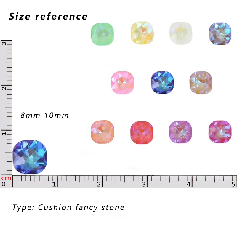 Декоративные квадратные Кристаллы Стразы для украшения очков стеклянные серьги