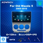 Автомобильная Мультимедийная система Carplay, 6 ГБ + 128 Гб, AI, голосовое управление, Android 11, радио, мультимедийный плеер для Mazda 5 2005-2010, GPS, No 2 Din, DVD, Wi-Fi, DSP, RDS