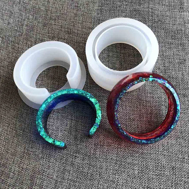 Новый прозрачный силиконовый браслет круглой формы C шрифт для эпоксидной смолы