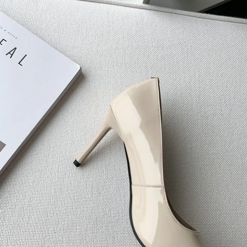 Женские вечерние туфли на высоком каблуке 9 см в сдержанном стиле Вечерние