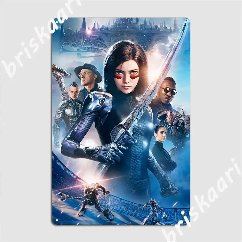 

Alita Battle постер с ангелом, металлическая табличка, пещера, паб, Настенная пещера, проектирование детской таблички, плакаты