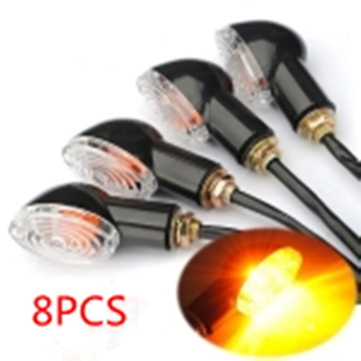 

Мини-поворотник «кошачий глаз», 4/8 шт., 12 В, световой индикатор, янтарный для Yamaha YZF ATV, Suzuki GSX-R, Honda, Ducati, Kawasaki