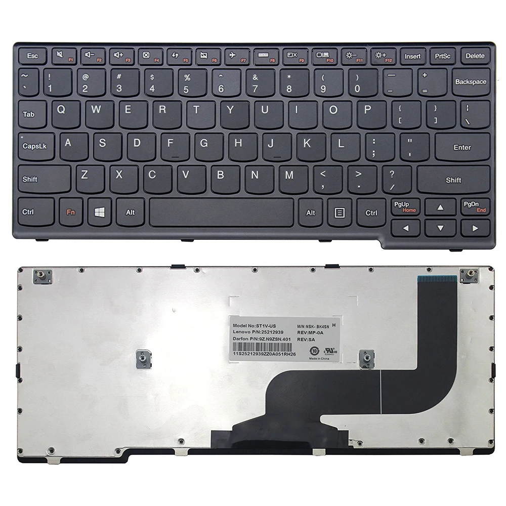 

Keyboard For Lenovo Ideapad S210 S215 S215T 25210801 mp-12u13us-686 Layout Laptop / Notebook US English