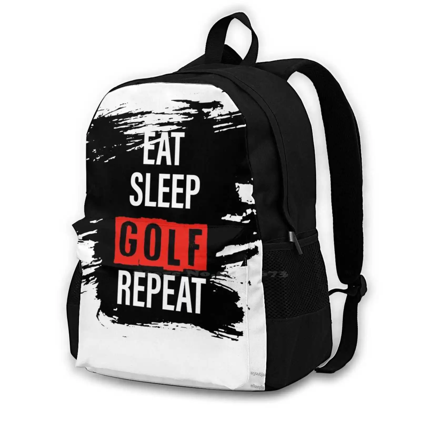 

Eat Sleep Golf Repeat School Bags Travel Laptop Backpack List Golf Legend Famous Athlete Ice Tea Tea Arizona Tea Arizona