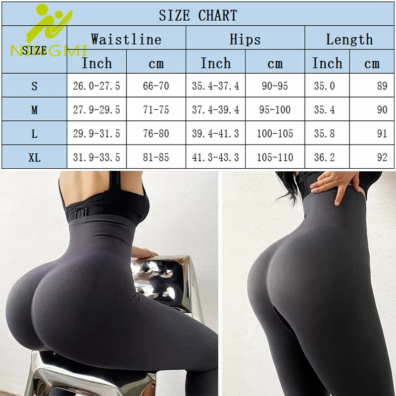 NINGMI Gym Leggings Yoga Shorts Women Fitness High Waist Seamless Workout Sports Plus Size Belly Trainer Pants | Спорт и развлечения