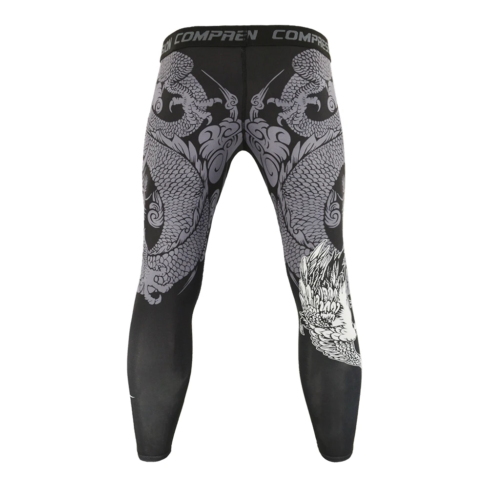 Мужские черные Китайские драконы дышащие боксерские шорты для смешанных боевых