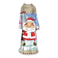 sleeve blanket christmas snowman dots portable wearable fluffy custom sleeve blanket throw wrapbed blanket