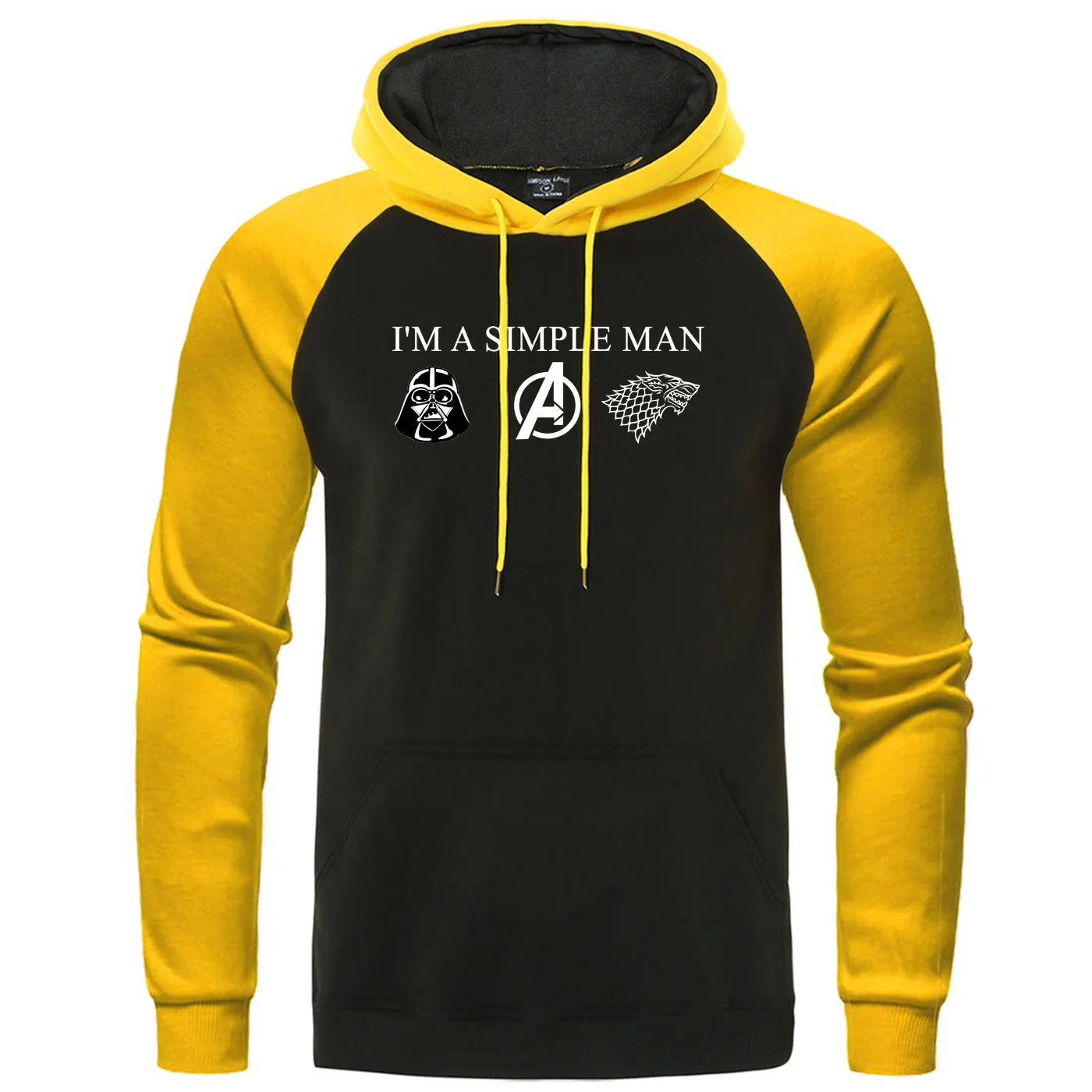 Мужские толстовки с капюшоном надписью I'm a simple man love star wars мстители Игра
