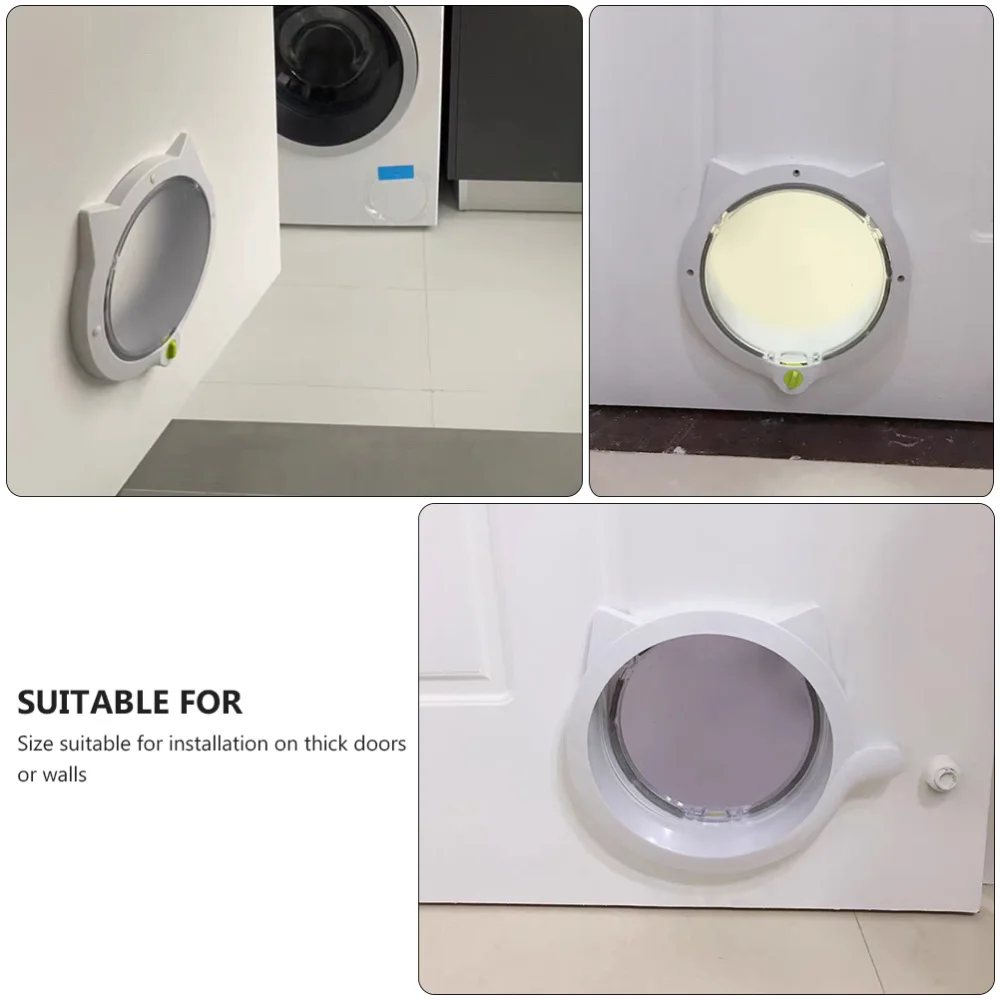 

Cat Locking Door for Interior Exterior Kitty Flap Door Pet Portal Pet Supply