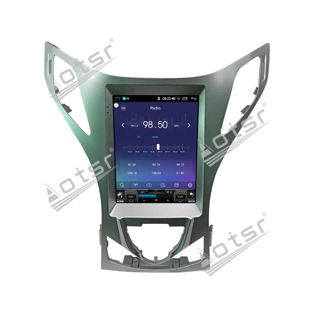 Вертикальный экран Tesla на Android 10 9 7 дюйма для Hyundai Azera 2011 2012 автомобильный
