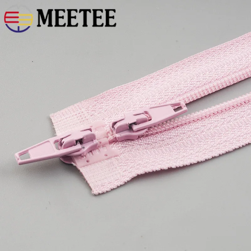 Meetee 3 # Двойные ползунки нейлоновые молнии для детской одежды открытая молния