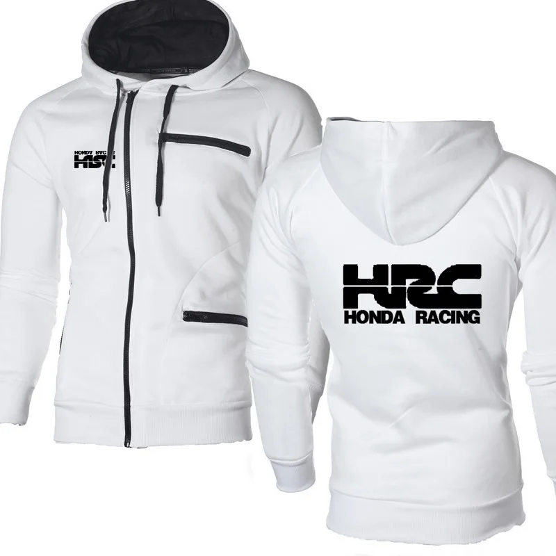 Mens jackets HRC Race Motorcycle Printing Spring Autumn Casual Men's Sweatshirt High Quality Cotton Oblique chain hoodie | Мужская