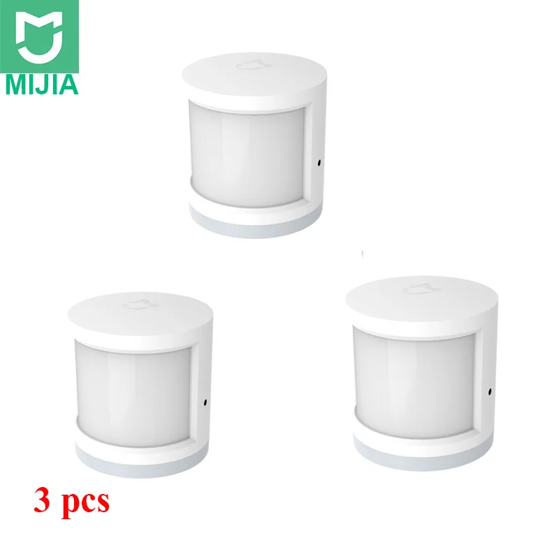 Mijia sensor 3Pcs Xiao mi jia Aqara датчик человеческого тела умный датчик движения тела беспроводной ZigBee Соединение работает с шлюзовым концентратором mi home - Цвет: Mijia sensor 3Pcs