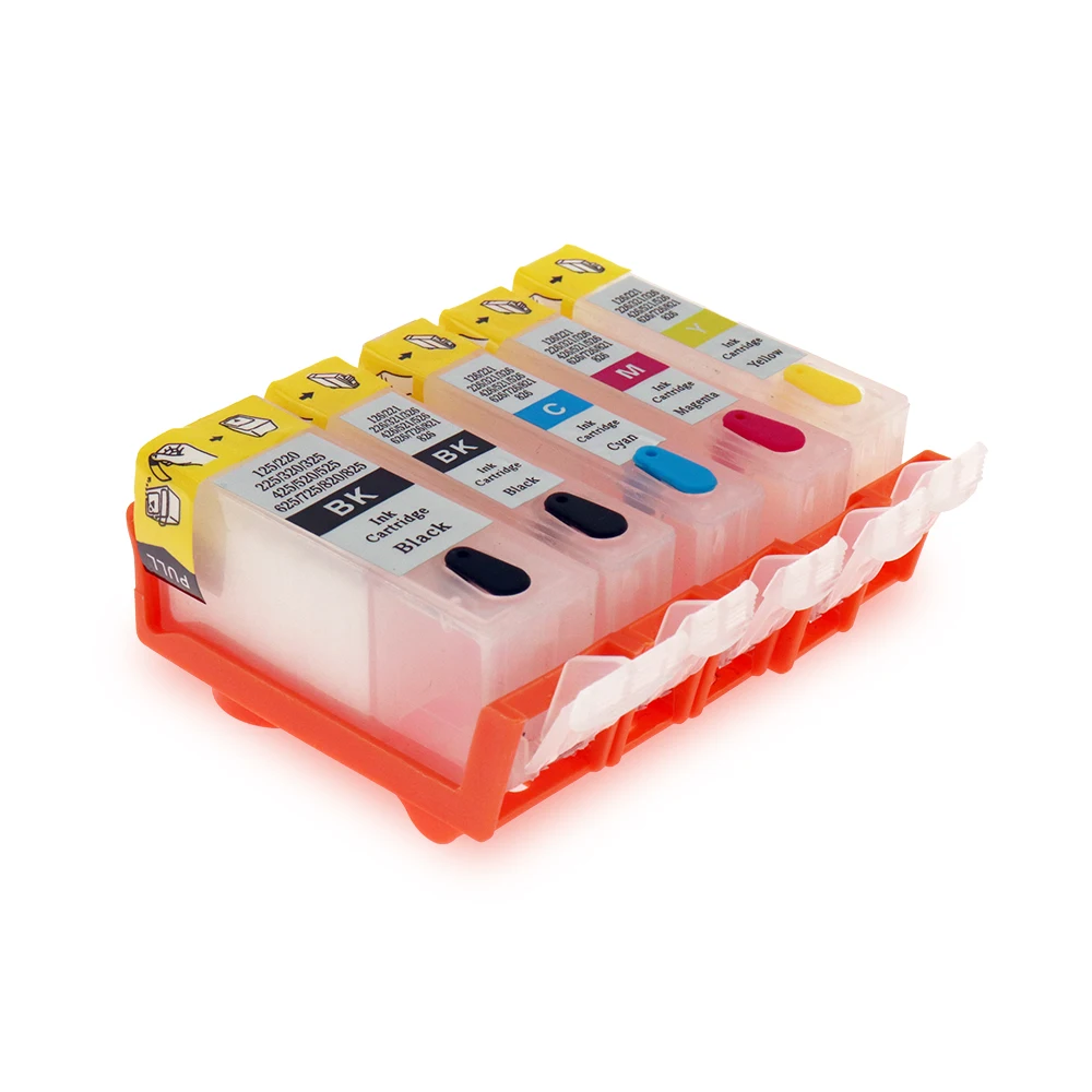 

5 Colors PGI-220 CLI-221 PGI 220 Refillable Ink Cartridge with ARC Chips For Canon PiXMA MP620 MP640 MX860 MX870 iP3600 Printers