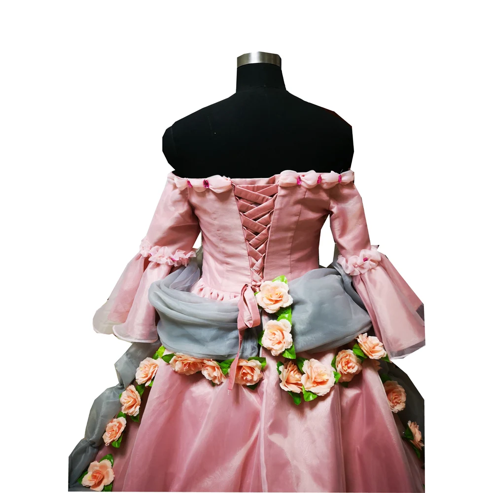 2020 New pink Vintage costumes 18th Duchess Retro medieval Renaissance Reenactment Theatre Civil war Victorian dress D-392 |