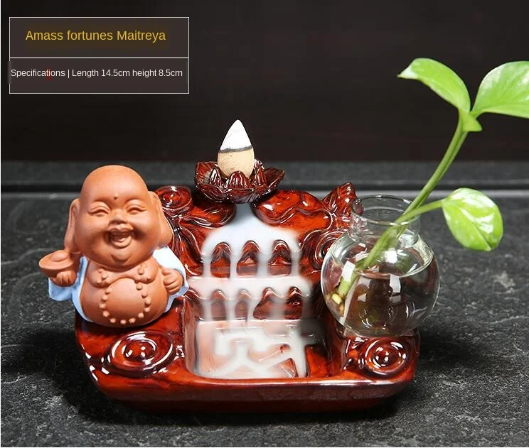 Фиолетовая Песочная горелка для благовоний практичная керамика в виде листьев