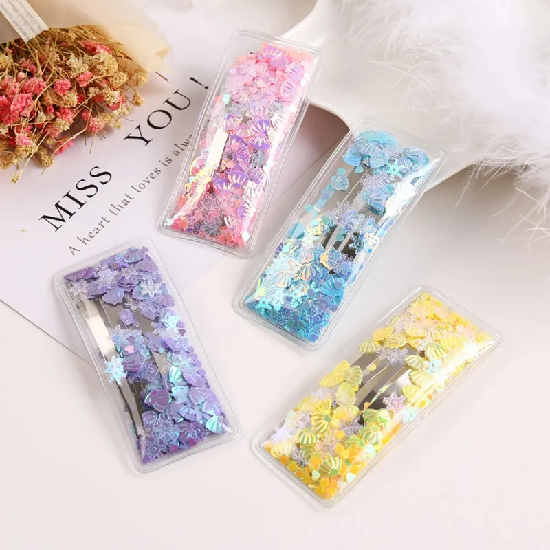 Детские заколки для волос девочек Симпатичные гелевые прозрачный Блестящий