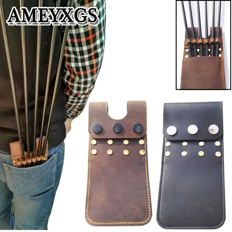 

Compound Recurve Bow Portable Waist Carry 6Arrow Quiver Hunting Arrows Holder Sport Equipment Shooting Bow And Arrow Accessories