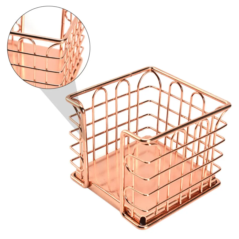 

1PC Desktop Organizing Box Business Office Supplies Storage Box (Rose Gold)