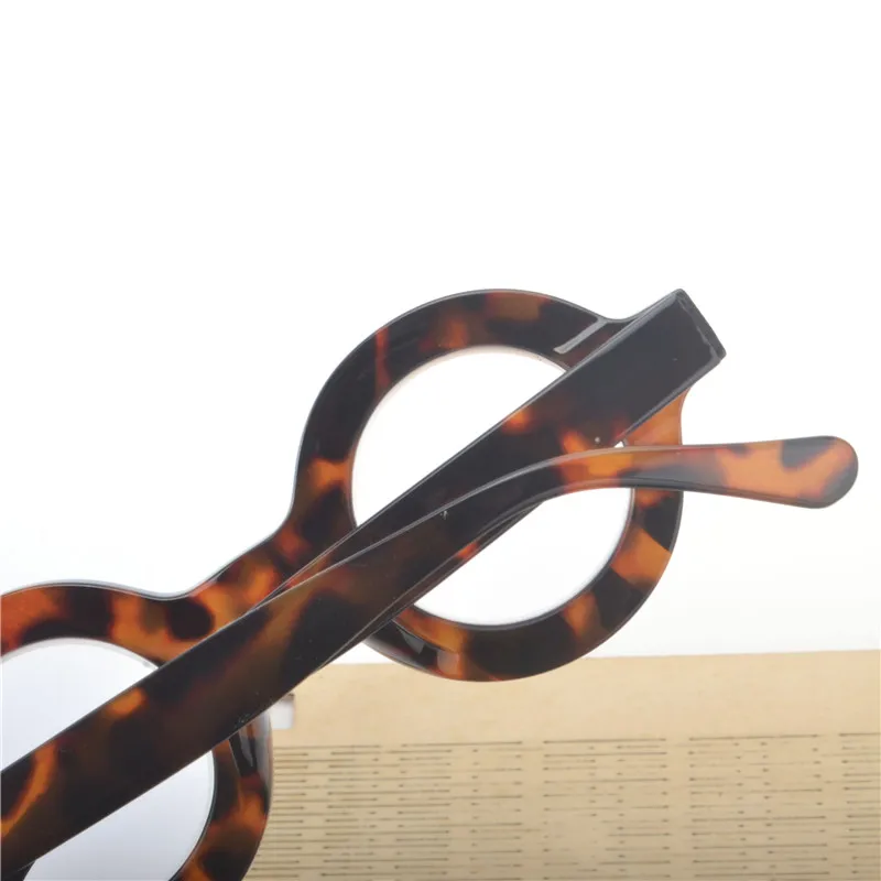 Сексуальные круглые женские классические леопардовые розовые очки для чтения