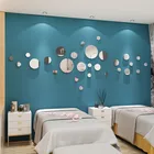 Круглая форма украшение стены стикер стены DIY Зеркальная Наклейка липкая наклейка салон красоты макет фона стены Съемная роспись
