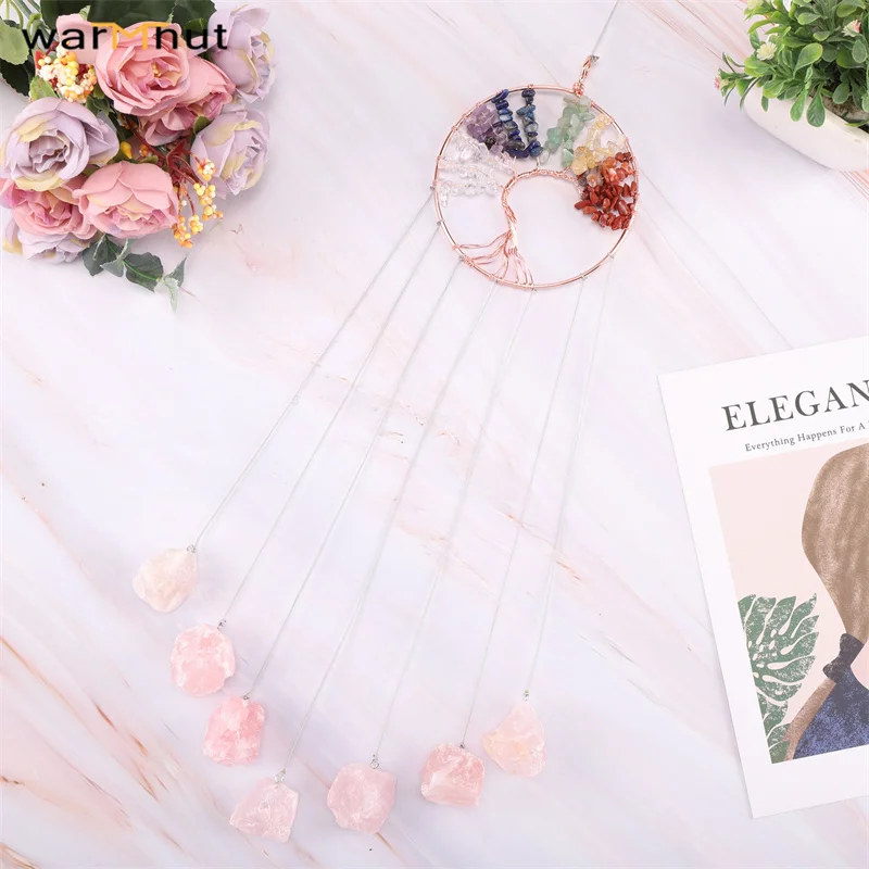 Новинка от WarmHut 7 чакр ветряные колокольчики с деревом жизни рейки