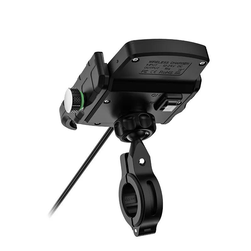 waterproof 12v motorcycle phone qi fast charging wireless charger bracket holder mount stand for iphone xs max xr x 8 samsung free global shipping