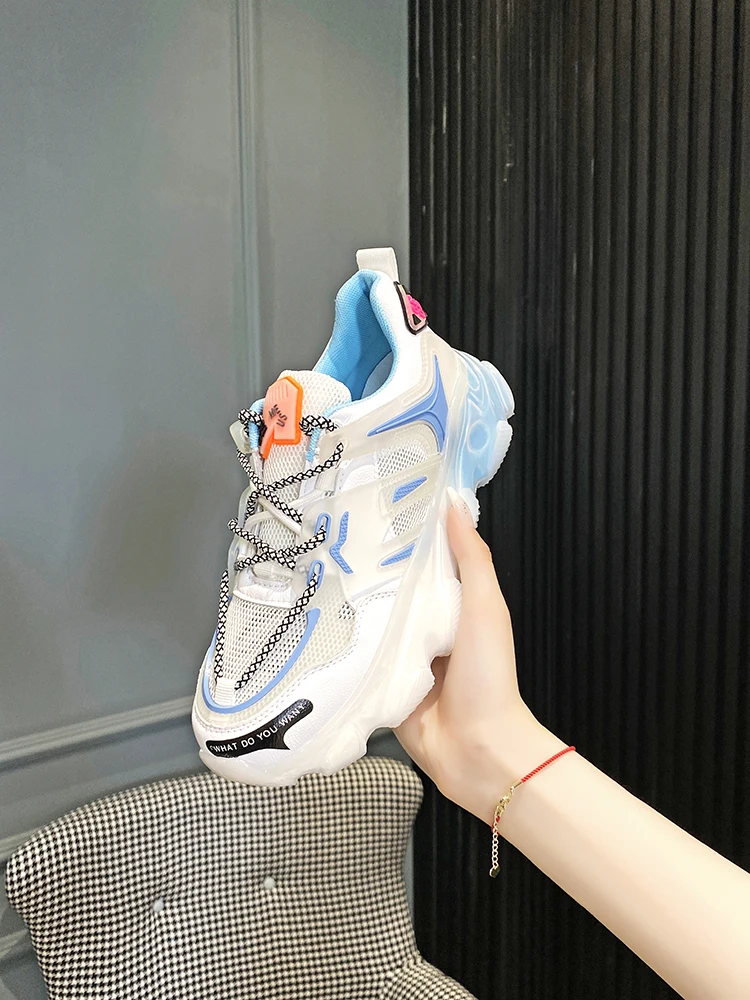 

Large Size 35-40 Ladies Single Shoes Spring And Summer New Fashion All-Match Thick-Soled Casual Sports Shoes