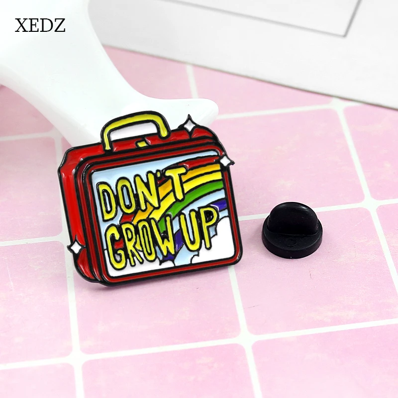 Брошь для ланч бокса XEDZ с надписью Don't GROW UP|Броши| |