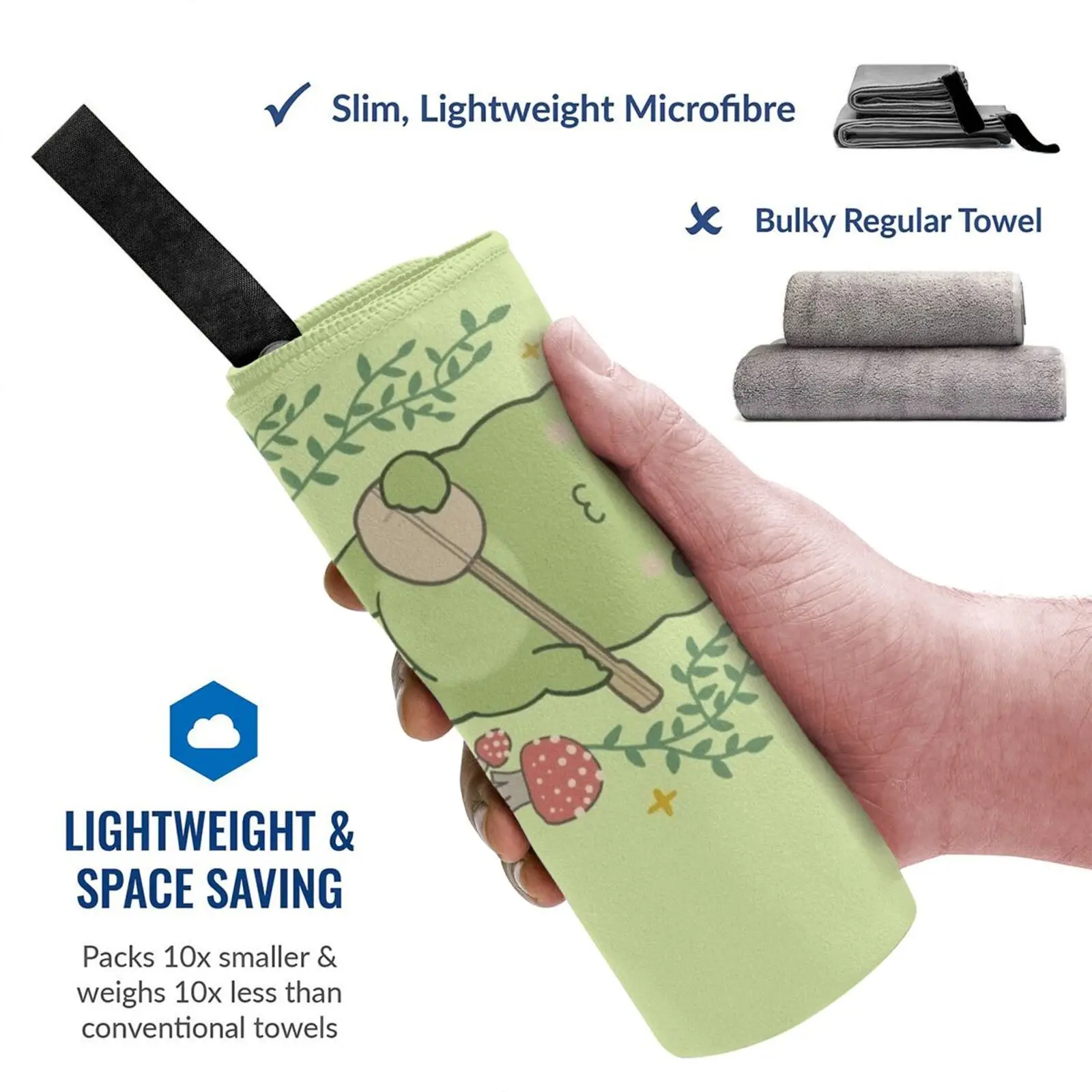 Кавайная симпатичная лягушка банджо-хлопчатобумажная Эстетическая