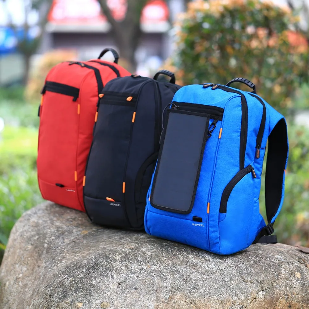 puluz outdoor multi function solar panel power comfortable breathable casual backpack laptop bag for 3c camera accessories free global shipping