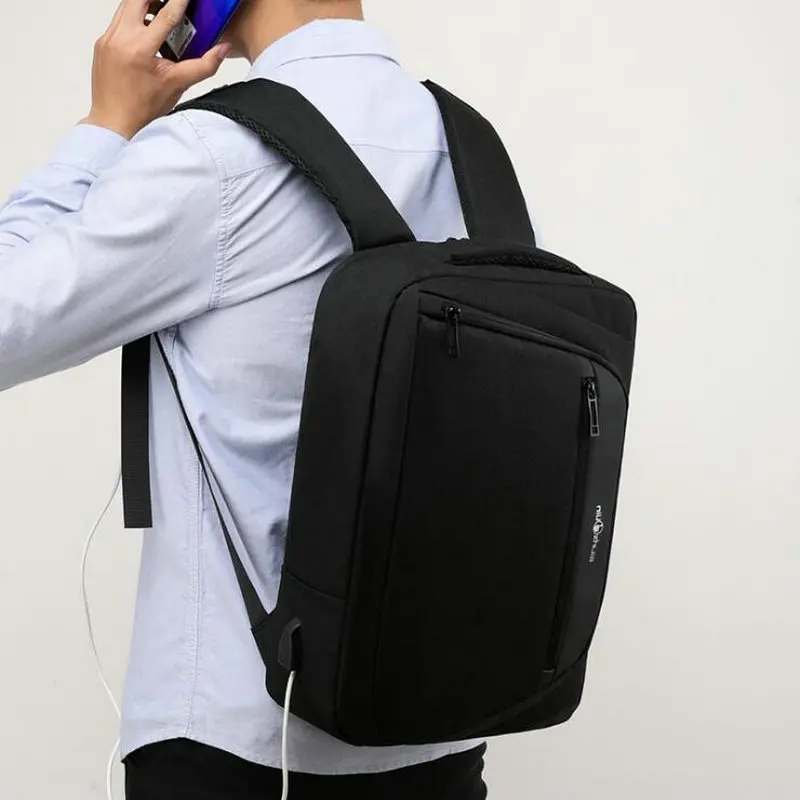 Модный новый мужской деловой рюкзак большой вместительный дорожный для ноутбука